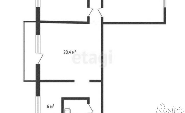 3-комн квартира улица Калинина, 13,  д. 13