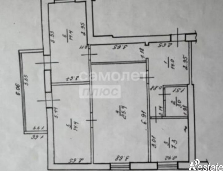 3-комн квартира Колхозная улица, 36А,  д. 36А