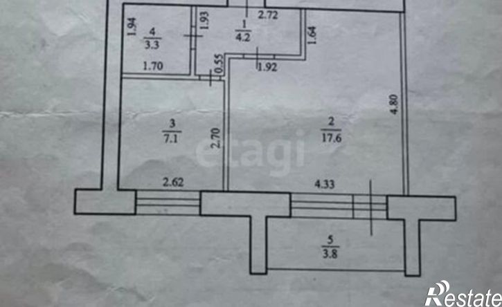 1-комн квартира улица Бочкарёва, 10А,  д. 10А