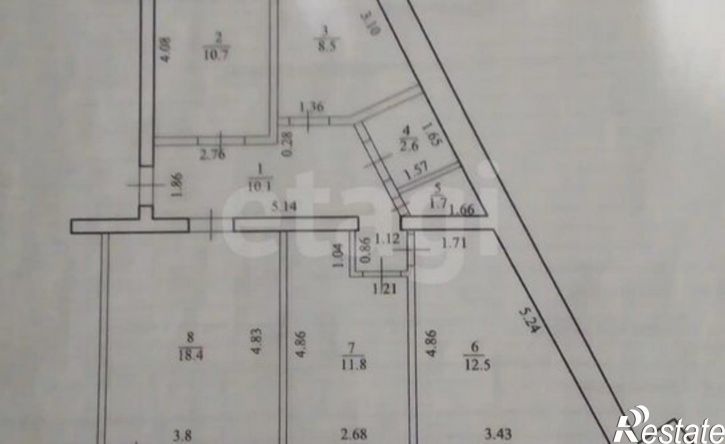 4-комн квартира ул Ленинградская, 35,  д. 35