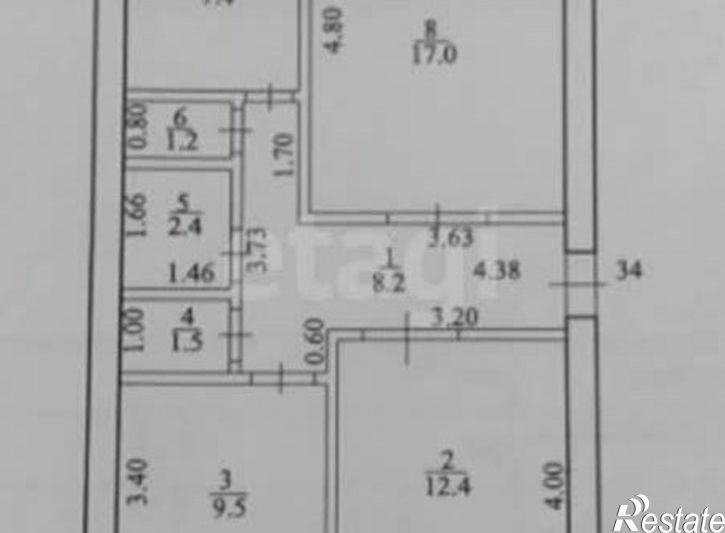 3-комн квартира ул Речная, 31,  д. 31