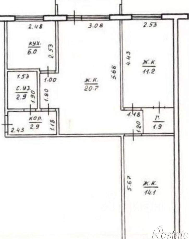 2-комн квартира ул Островского, 27,  д. 27