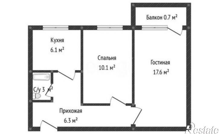 2-комн квартира б-р Юлаева, 3,  д. 3