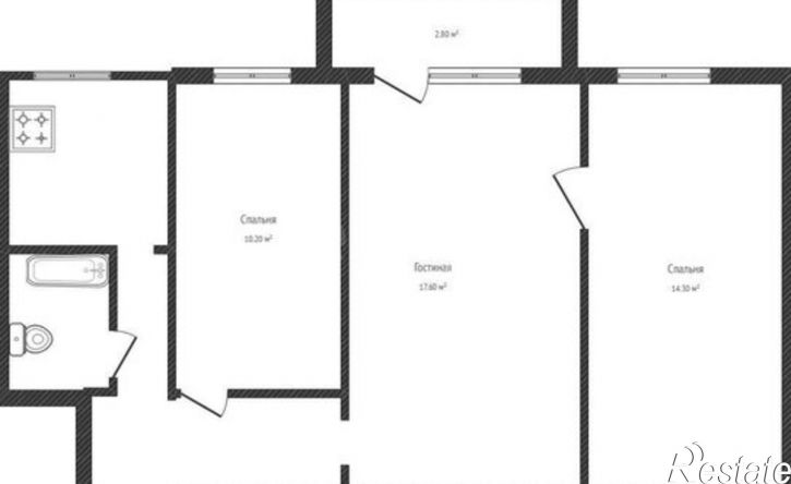 3-комн квартира б-р Космонавтов, 32,  д. 32
