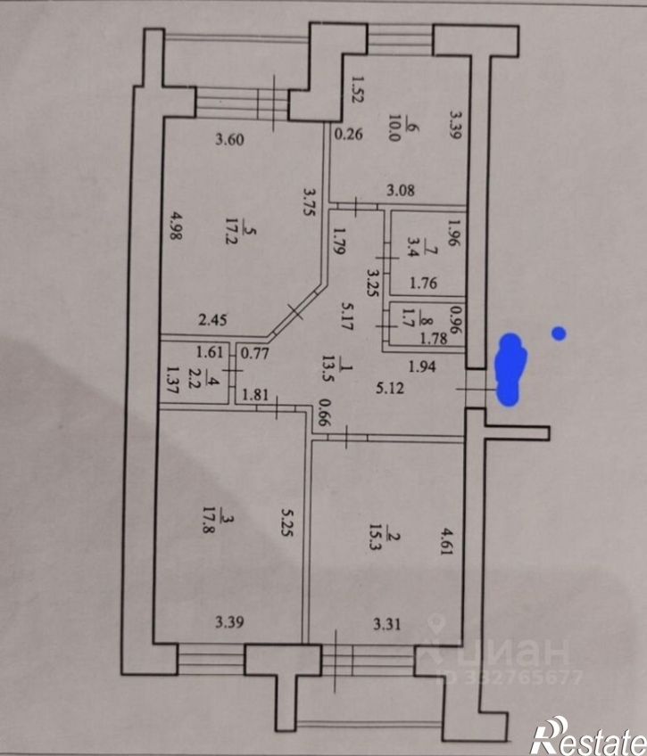 3-комн квартира б-р Юлаева, 8а,  д. 8а