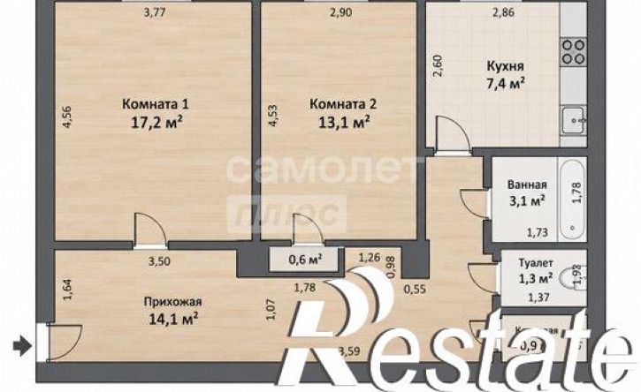2-комн квартира улица Гагарина, 20,  д. 20