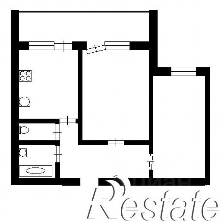 2-комн квартира улица Калинина, 84А,  д. 84А