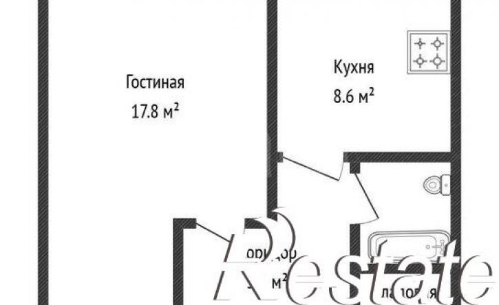 1-комн квартира Ленинградская улица, 25,  д. 25