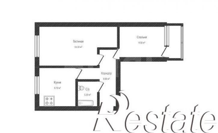 2-комн квартира улица Строителей, 32,  д. 32